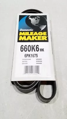 660K6 Mileage Maker Serpentine Belt Free Shipping Free Returns 6PK1675 • $16.97