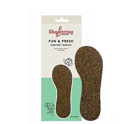 £4.69 • Buy Kids Cork Latex Soft Durable Breathable Comfort Insoles Cut To Size Inserts Fit
