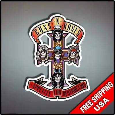 Gun N' Roses Logo Decal Sticker Heavy Metal Rock Band Rock 80's Various GNR  • $3.99