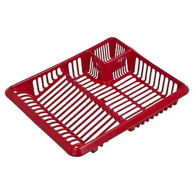 £6.49 • Buy Large Plastic Dish Drainer Cutlery Rack Kitchen Sink Utensil Draining Cup Holder