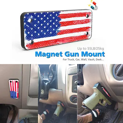 Gun Magnet MountConcealed Magnetic Holder Gun Rack For Car Vehicle Wall Desk US • $12.70