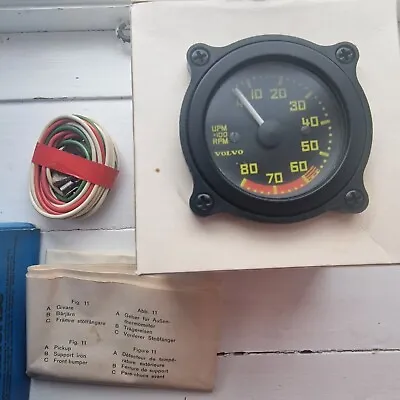 Volvo 140 164 RALLYE NOS TACHOMETER 60mm REVCOUNTER 6cyl VDO JET COCKPIT STYLE • $399