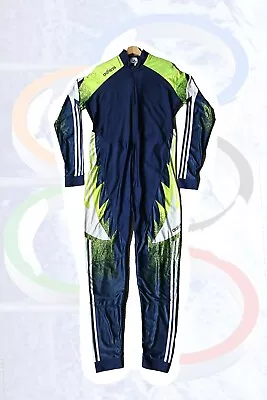 Vintage 90s Adidas Biathlon Ski Race Suit Racesuit Cross Country Skiing XC L • $69