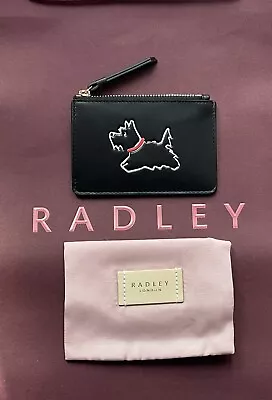 Brand New Radley Walkies - Small Ziptop Coin Purse - Black • £29