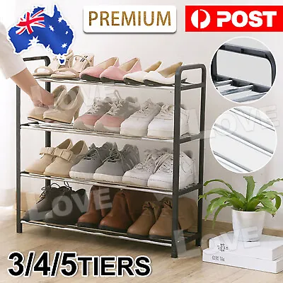$19.75 • Buy Shoe Rack Storage Organizer Shelf Stand Shelves 3/4/5 Tiers Layers Shoe Storage