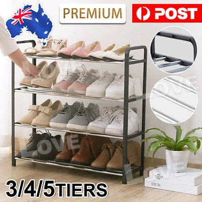 $19.75 • Buy Shoe Rack Storage Organizer Shelf Stand Shelves 3/4/5 Tiers Layers Shoe Storage