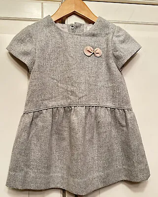 Zara Dress Toddler Girl Size 2/3 Gray Sparkle Short Sleeve • $13.96