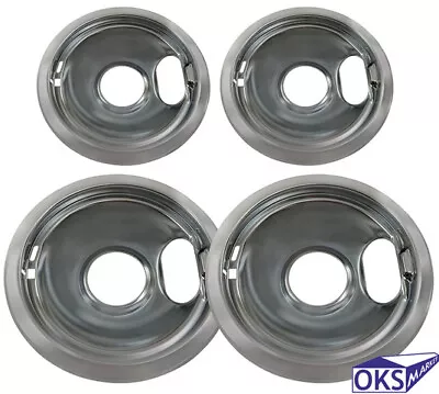 Chrome Drip Pan Bowl Set Replacement For Whirlpool W10278125 Two 6 And Two 8 • $18.90