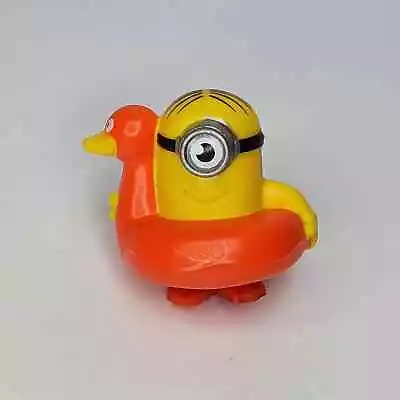 2019 McDonalds Figurine Toy Despicable Me Minion Figure In Swim Inner Tube Float • $4