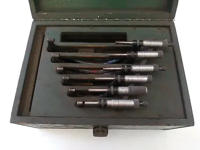 Starrett No. 436 0  To 6  Outside Diameter Micrometer Set In Wood Box Vintage • $422