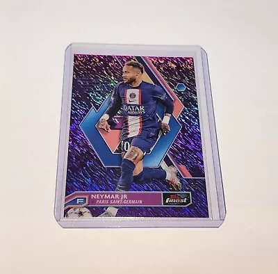 2022/23 Topps Finest UCC Soccer Purple Shimmer Ref Neymar Jr 133/199 • $35