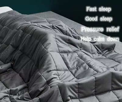 Weighted Blanket Improve Sleeping Stress Relieving - Anthracite 150 X 200cm 7KG • $49.95