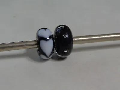 Trollbeads Black Glass- Set Of 2 Lot C • $25