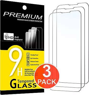 3X Tempered Glass Screen Protector For IPhone 15 14 13 12 11 Pro Max XS XR 8 7 6 • $5.74