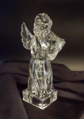 MIKASA Herald Collection Angelic Harp 8.25  Angel Figurine Full Lead Crystal • $24