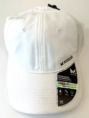 Mission HydroActive Hat Adjustable One Size Fits Most In White Model 109751 • $14.99