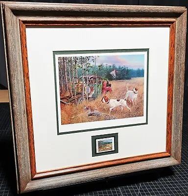 Randy McGovern 1997 Quail Unlimited Stamp Print With Stamp - Brand New Frame • $295