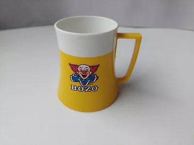 Bozo The Clown Insulated Childs Cup 1971 Vintage Made In USA Yellow White • $14.99