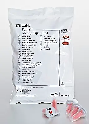 Penta Mixing Tips Red/ Gray 50/ Bag - 3M ESPE 77949 - Original • $69.95