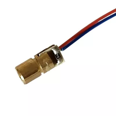 2x 6mm Diameter 5V Laser Diode Module. 5mW Power Red 650nm With Pre-wired Leads • £2.35