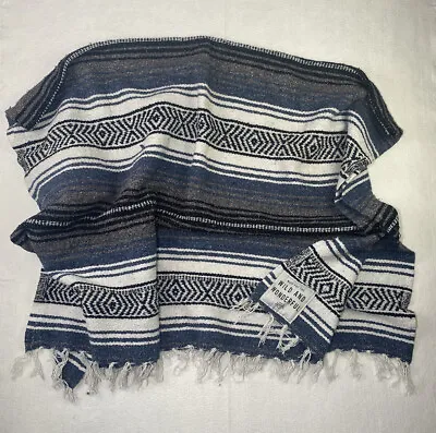La Montana Classic Blanket 50  X 74  Multicolor Striped Acrylic Fringe Throw Rug • $22