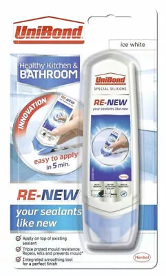 UniBond Kitchen Bathroom White Anti-Mould Sealant Re-New Renew • £10.75