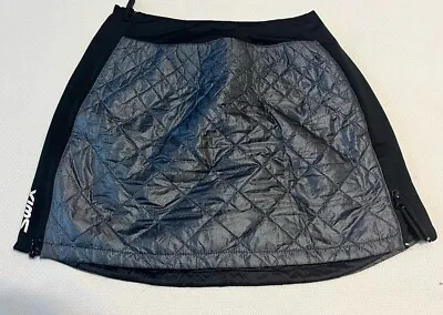 SWIX Menali Black Quilted Insulated Side Zip Skirt Size Large Ski Snow Outdoor • $25.99