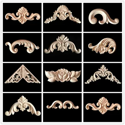 $8.79 • Buy Furniture Unpainted Mouldings Decal DIY Wooden Carved Applique Onlay Decor