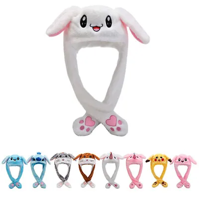 $11.49 • Buy Rabbit Hat Cute Ear Moving Jumping Funny Bunny Plush Cap For Women Girls Gift US