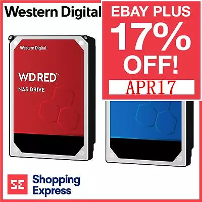 WD HDD 1TB 3TB 4TB 6TB 8TB 10TB 14TB 16TB 20TB Internal Hard Drive BLUE RED Plus • $100