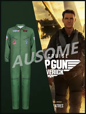 Book Week Adult Movie Top Gun Maverick Air Pilot Flight Jumpsuit Costume Cosplay • $44.88