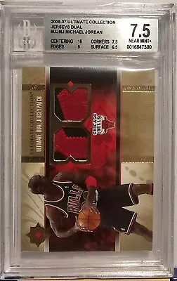 2006-07 UD Ultimate Collection Dual Patch UJ-MJ Michael Jordan /25 BGS 7.5 🔥  • $3000