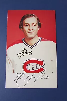 GUY LAFLEUR   SIGNED  AUTO  COLOR   POSTCARD   1978  Montreal   Canadiens • $58.87