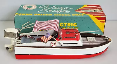 Vintage 50's Flare Craft Electric Wooden Model Toy Boat 13  Japan W/ Box Rare • $299.95