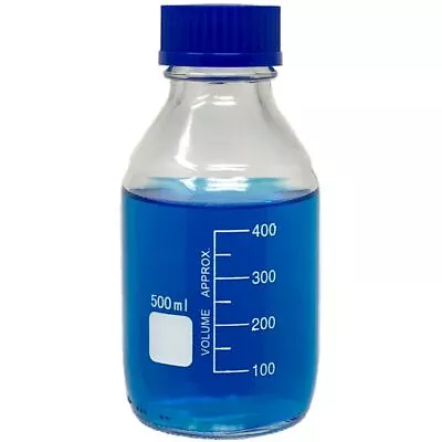 500ml Glass Media Bottle Round GL45 Screw Cap Karter Scientific 251M4 (Single) • $15.99