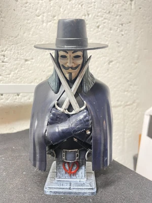 $182.50 • Buy  V   V For Vendetta | Hand Painted Bust | Fan Art | 6 Inches Tall
