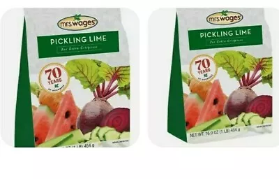 2 Bags Mrs. Wages Pickling Lime 1-Pound Resealable Bags.  • £8.83
