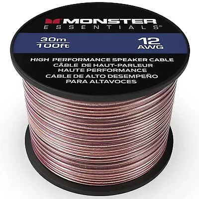 Monster XP Copper Clad Aluminum CCA Speaker Wire Cable Spool - [100FT] [12 Gauge • $54.80