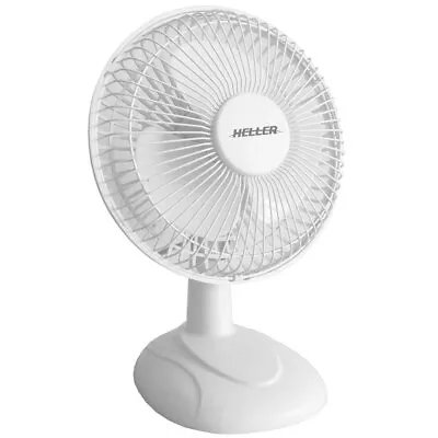 $34 • Buy Heller HHDF15S 15cm Desk Fan 2 Speed/Air Cooler/Cooling/Tilt - White