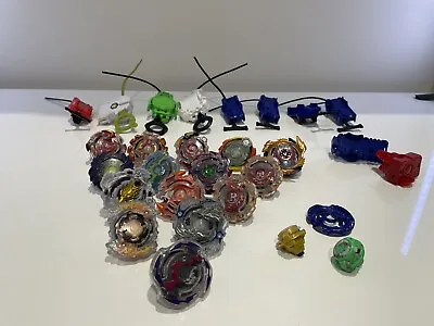 Beyblade Bulk Lot Hasbro / Tomy Parts & Pieces + Launchers • $63