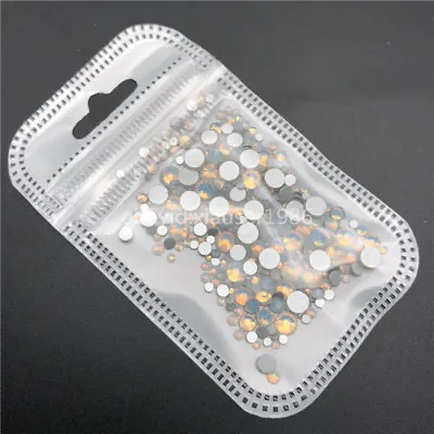 46 Colors 2-5mm 400pcs Nail Art Rhinestones Crystal Gems 3D Tips DIY Decoration • $2.79