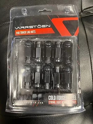 Varrstoen V48 Lug Nuts Open Ended Extended Black 12x1.25 Steel  • $68.99