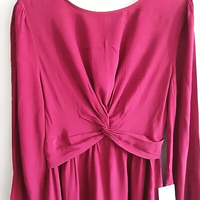 ZARA Burgandy Wine Cocktail Dress Size Large New With Tags • $30