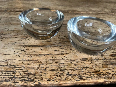 £0.99 • Buy Large Solid Pair Of Glass Tea Light Holders