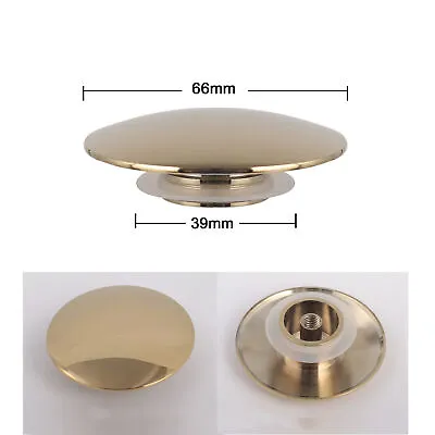 £7.51 • Buy 66mm Brass Sink Basin Waste Plug Top Cap Fitting Pop Up Click Clack Push Button