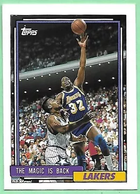 Earvin 'Magic' Johnson 1992-93 Topps Basketball #54 Los Angeles Lakers • $0.99