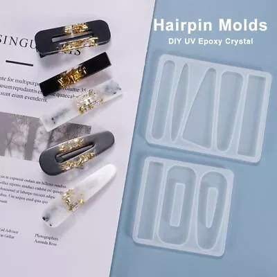 Accessories UV Epoxy Hair Clip Mold Silicone Mould Resin Mold Hairpin Molds • $6.96