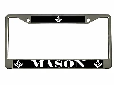 Masonic Mason Logo Metal Car License Plate Frame Auto Tag Holder • $14.99