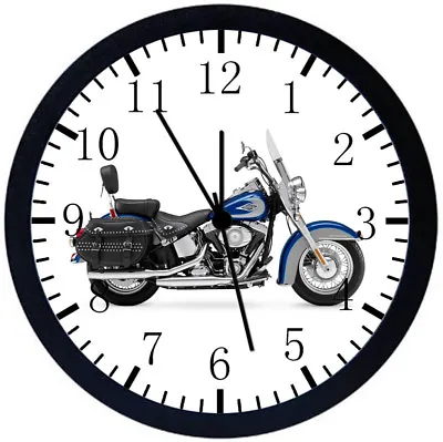 American Motorcycle Black Frame Wall Clock Nice For Decor Or Gifts Y126 • $19.95
