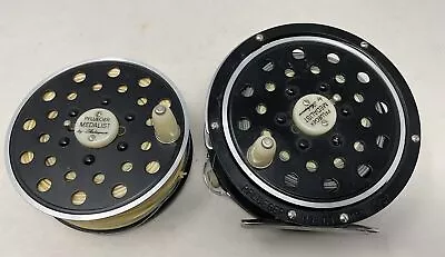 A Vintage 4  Shakespeare Pflueger 1498cj Medalist Fly Fishing Reel Lot • $39.95